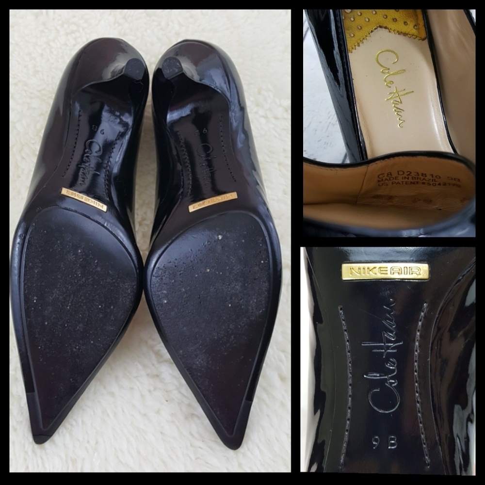 Cole Haan Nike Air Patent Leather Heels Sz 9 - Picture 7 of 8